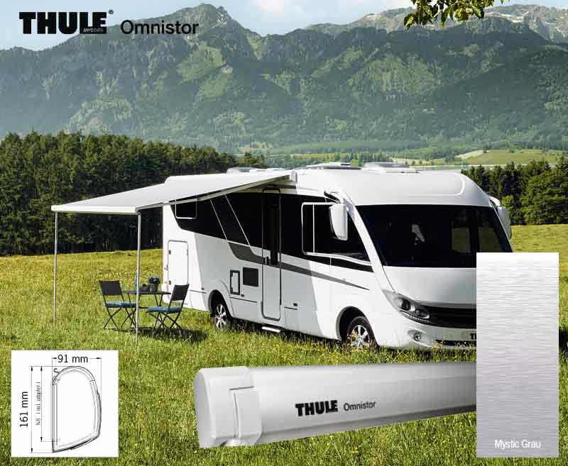Motorizovaná nástěnná markýza Thule Omnistor 5200 3,55 m (stříbrná, mystic grey) 312431