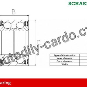 Sada ložisek kol FAG 713644650 – OPEL CALIBRA 2.0 i 16V 4×4 / kW: 100/ 02.1994->07.1997