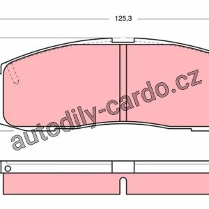 Sada brzdových destiček TRW GDB872 – TOYOTA