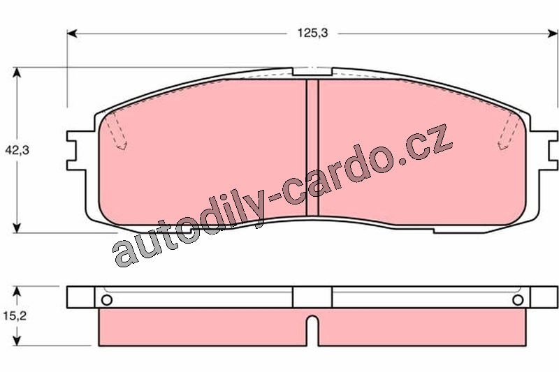 Sada brzdových destiček TRW GDB872 - TOYOTA